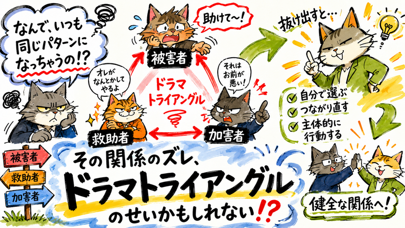ドラマトライアングルから脱出する：救済者型リーダーがコーチングマインドに変わるべき理由